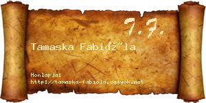 Tamaska Fabióla névjegykártya