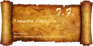 Tamaska Fabióla névjegykártya