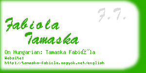 fabiola tamaska business card